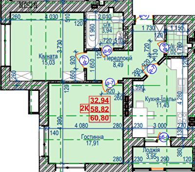 2-кімнатна 60.8 м² в ЖК Сімейний квартал від 11 900 грн/м², Івано-Франківськ