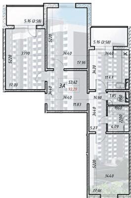 3-кімнатна 93.29 м² в ЖК Деснянський від 21 000 грн/м², Київ