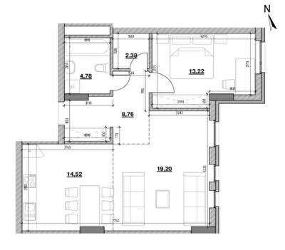 2-комнатная 62.25 м² в ЖК Америка от 25 540 грн/м², Львов