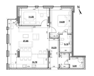3-комнатная 92.69 м² в ЖК Америка от 27 102 грн/м², Львов