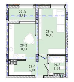 1-кімнатна 40 м² в ЖК Вілла Зубра від 21 650 грн/м², с. Зубра