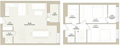 Двухуровневая 75.16 м² в ЖК Dream Lake от 22 100 грн/м², Винница