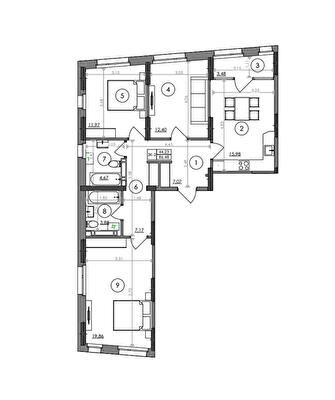 3-кімнатна 86.6 м² в ЖК Svitlo Park від 28 341 грн/м², Київ