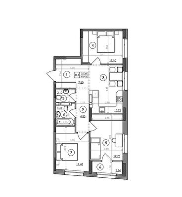 3-кімнатна 69.43 м² в ЖК Svitlo Park від 41 059 грн/м², Київ