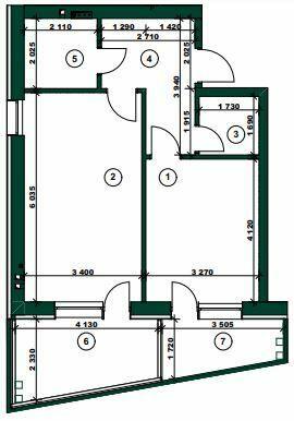 1-комнатная 58.26 м² в ЖК ParkVille от 45 200 грн/м², Харьков