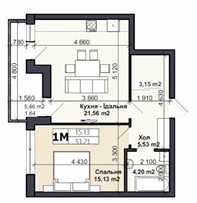 1-комнатная 51.21 м² в ЖК Именно Тот от 13 500 грн/м², пгт Немешаево