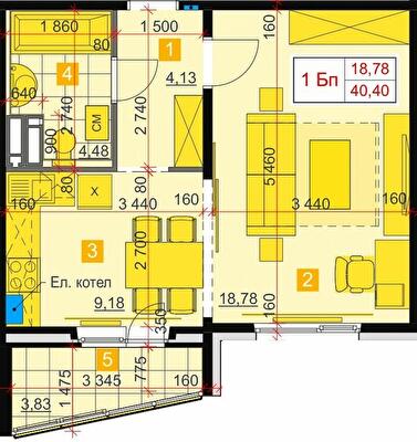 1-кімнатна 40.4 м² в ЖК Greendom від 18 000 грн/м², с. Погреби