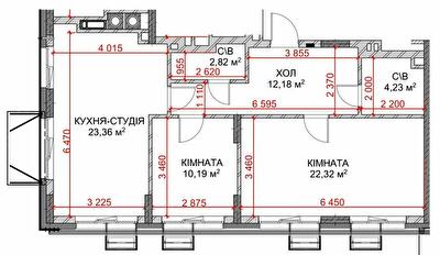 2-кімнатна 73.6 м² в ЖК Riverside від 28 500 грн/м², с. Погреби