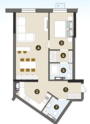2-кімнатна 63.3 м² в ЖК Chalet від 32 850 грн/м², Київ