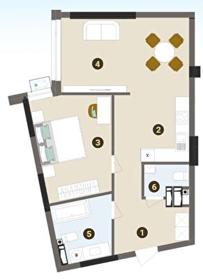 2-кімнатна 60.12 м² в ЖК Chalet від 32 850 грн/м², Київ
