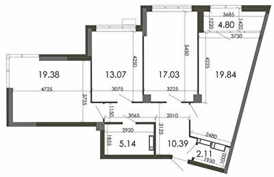 3-комнатная 91.76 м² в ЖК Star City от 24 096 грн/м², Киев