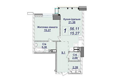 1-кімнатна 56.11 м² в ЖК Новопечерські Липки від 73 670 грн/м², Київ