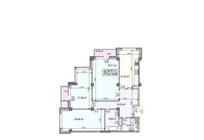 3-кімнатна 138.96 м² в ЖК Новопечерські Липки від 68 850 грн/м², Київ