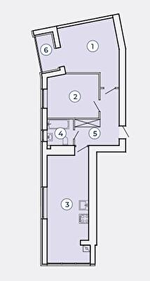 2-кімнатна 76.61 м² в КК Атмосфера від 36 000 грн/м², Запоріжжя