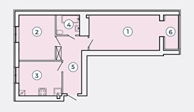 2-кімнатна 66.54 м² в КК Атмосфера від 20 700 грн/м², Запоріжжя
