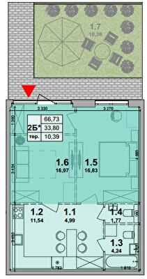 2-кімнатна 66.73 м² в ЖК Petrivsky Residence від 26 100 грн/м², с. Святопетрівське