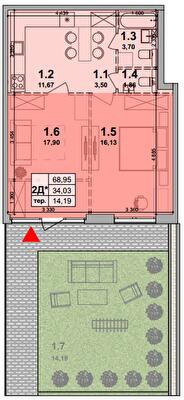 2-кімнатна 68.95 м² в ЖК Petrivsky Residence від 26 100 грн/м², с. Святопетрівське