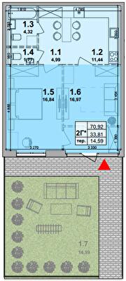 2-кімнатна 70.92 м² в ЖК Petrivsky Residence від 26 100 грн/м², с. Святопетрівське