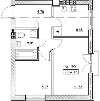 2-кімнатна 37.13 м² в ЖК Комфортне містечко від 15 950 грн/м², с. Святопетрівське