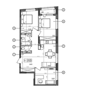 3-кімнатна 70.4 м² в ЖК Svitlo Park від 30 694 грн/м², Київ