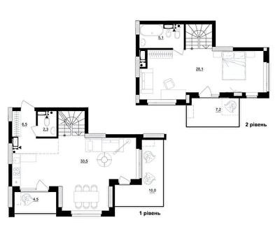 Двухуровневая 84.9 м² в ЖК Kub29 от 40 400 грн/м², Киев