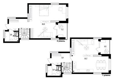 Двухуровневая 94.1 м² в ЖК Kub29 от 40 400 грн/м², Киев