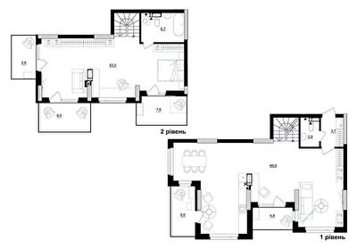 Двухуровневая 135.5 м² в ЖК Kub29 от 40 400 грн/м², Киев