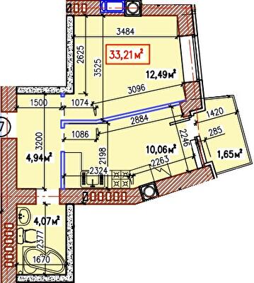 1-кімнатна 33.21 м² в ЖК Затишний квартал від 26 900 грн/м², с. Софіївська Борщагівка