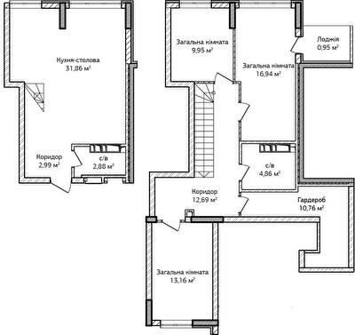 Дворівнева 107.02 м² в ЖК City Park від 18 000 грн/м², м. Ірпінь