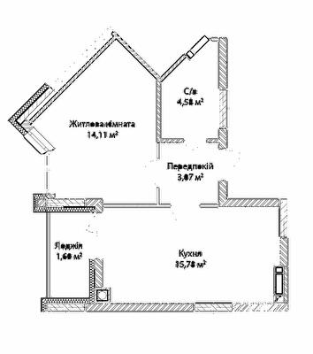 1-кімнатна 39.14 м² в ЖК Синергія Сіті від 25 500 грн/м², м. Ірпінь