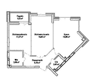 2-кімнатна 57.33 м² в ЖК Синергія Сіті від 22 800 грн/м², м. Ірпінь