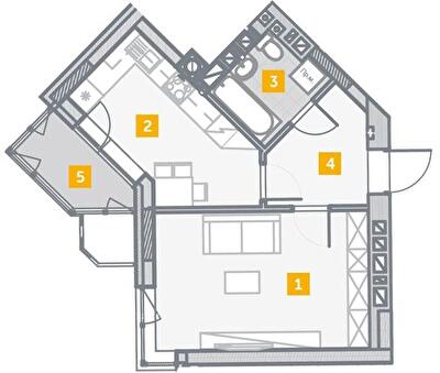 1-кімнатна 38.99 м² в ЖК На Прорізній 2 від 26 150 грн/м², смт Гостомель