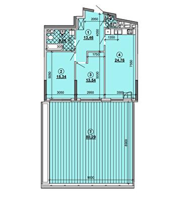 2-кімнатна 100.08 м² в ЖК Great від 33 813 грн/м², Київ