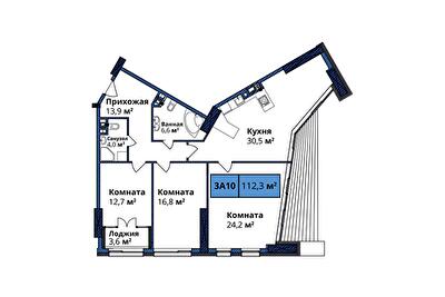 3-кімнатна 121 м² в ЖК Manhattan City від 45 669 грн/м², Київ