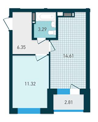 1-кімнатна 38.38 м² в ЖК GENESIS від 31 866 грн/м², Київ