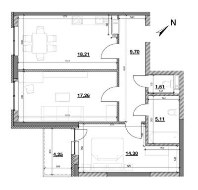 2-комнатная 71.37 м² в ЖК OK`LAND от 39 642 грн/м², Киев
