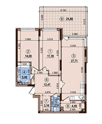 2-комнатная 94.62 м² в ЖК Варшавский-2 от 24 650 грн/м², Киев