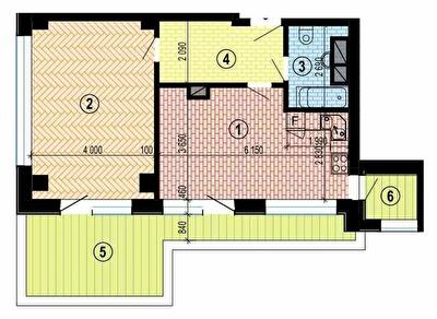 1-кімнатна 59.49 м² в БФК Twenty two від 34 350 грн/м², Харків