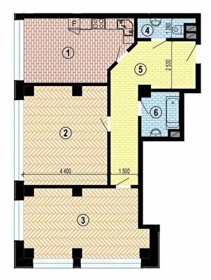 2-кімнатна 84.67 м² в БФК Twenty two від 33 700 грн/м², Харків