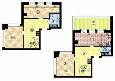 Дворівнева 102.99 м² в БФК Twenty two від 29 850 грн/м², Харків