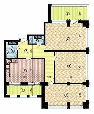 3-кімнатна 125.89 м² в БФК Twenty two від 29 450 грн/м², Харків
