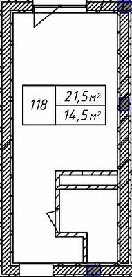 Студія 21.5 м² в ЖК A3UM від 27 500 грн/м², Київ