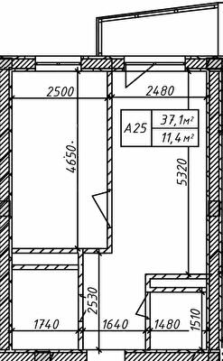 1-кімнатна 37.1 м² в ЖК A3UM від 42 600 грн/м², Київ
