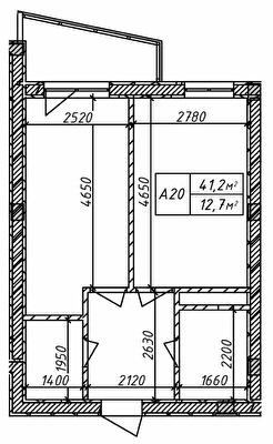 1-кімнатна 41.2 м² в ЖК A3UM від 42 600 грн/м², Київ
