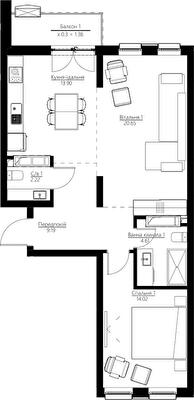 2-комнатная 65.95 м² в ЖК Happy House от 40 927 грн/м², Киев