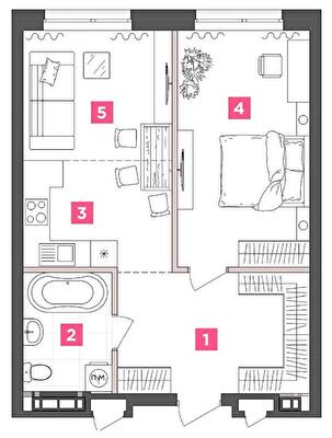 1-кімнатна 51.09 м² в ЖК ANRIL house від 64 450 грн/м², Київ