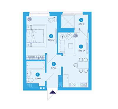 1-кімнатна 33.6 м² в ЖК SKY AVENUE від 54 114 грн/м², Київ