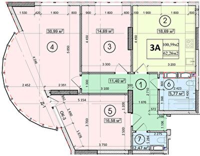 3-комнатная 100.59 м² в ЖК Podil Plaza & Residence от 60 000 грн/м², Киев