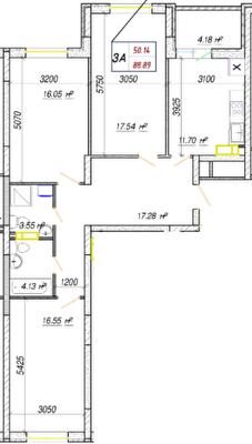 3-кімнатна 88.89 м² в ЖК Вудсторія від 21 000 грн/м², Київ