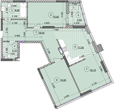 3-кімнатна 99.43 м² в ЖК на вул. Євгена Маланюка (Сагайдака), 101 від 40 000 грн/м², Київ